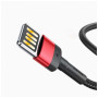 Дата кабель USB 2.0 AM to Lightning 1.0m Cafule Special Edition 2.4A Black-Red Baseus (CALKLF-G91)