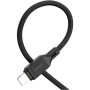 Дата кабель USB-C to Lightning 1.0m Cool silicone PD 20W X90 black HOCO (6931474788382)
