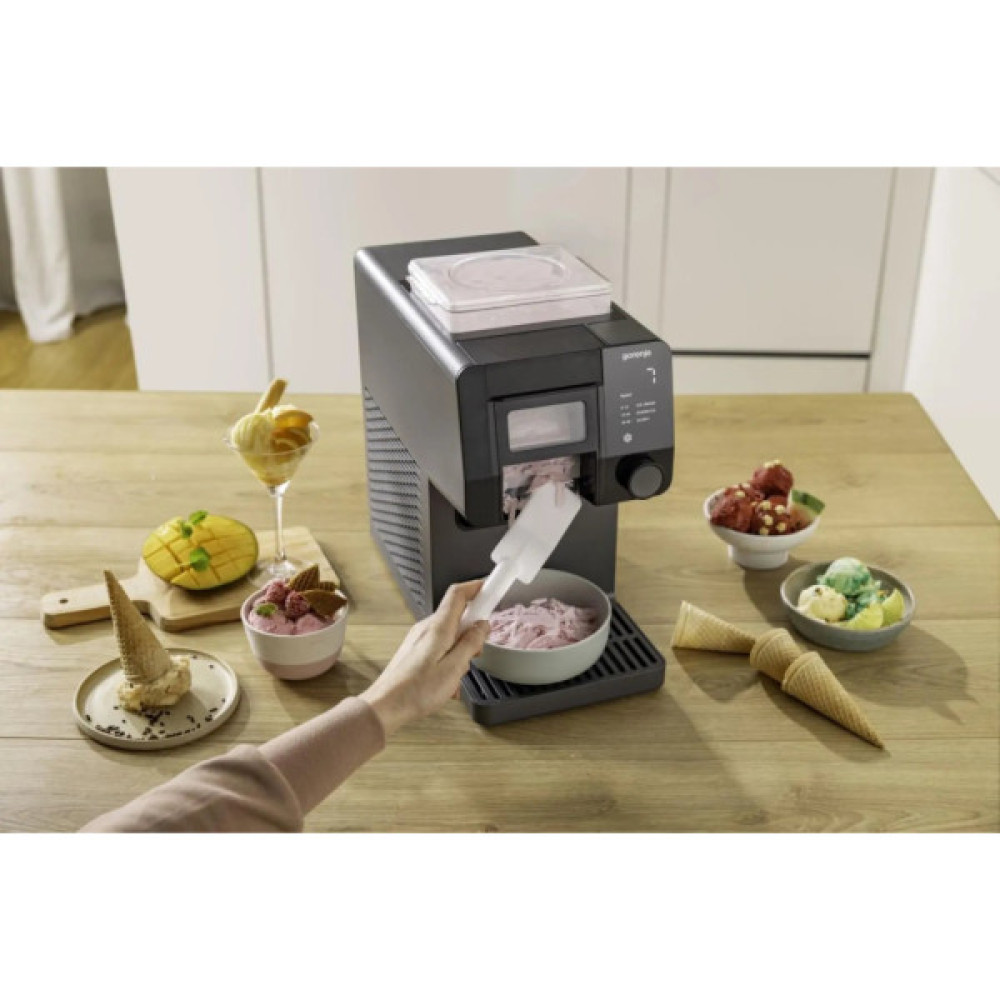 Морозивниця Gorenje 3 в 1, 210Вт, чаша-1л, 35 кг - 24 год., слаші, лід, морозиво, елек (GIICM)