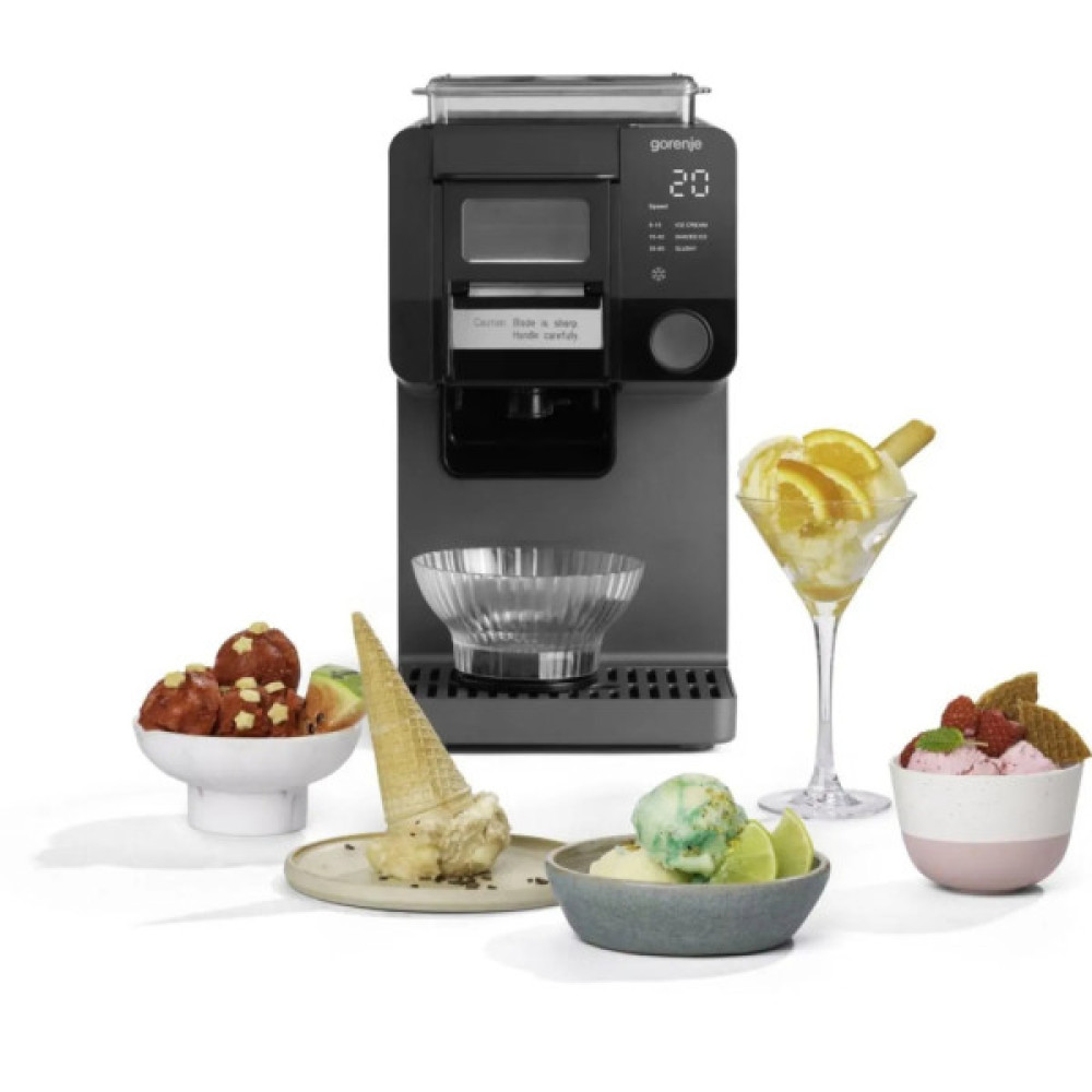 Морозивниця Gorenje 3 в 1, 210Вт, чаша-1л, 35 кг - 24 год., слаші, лід, морозиво, елек (GIICM)