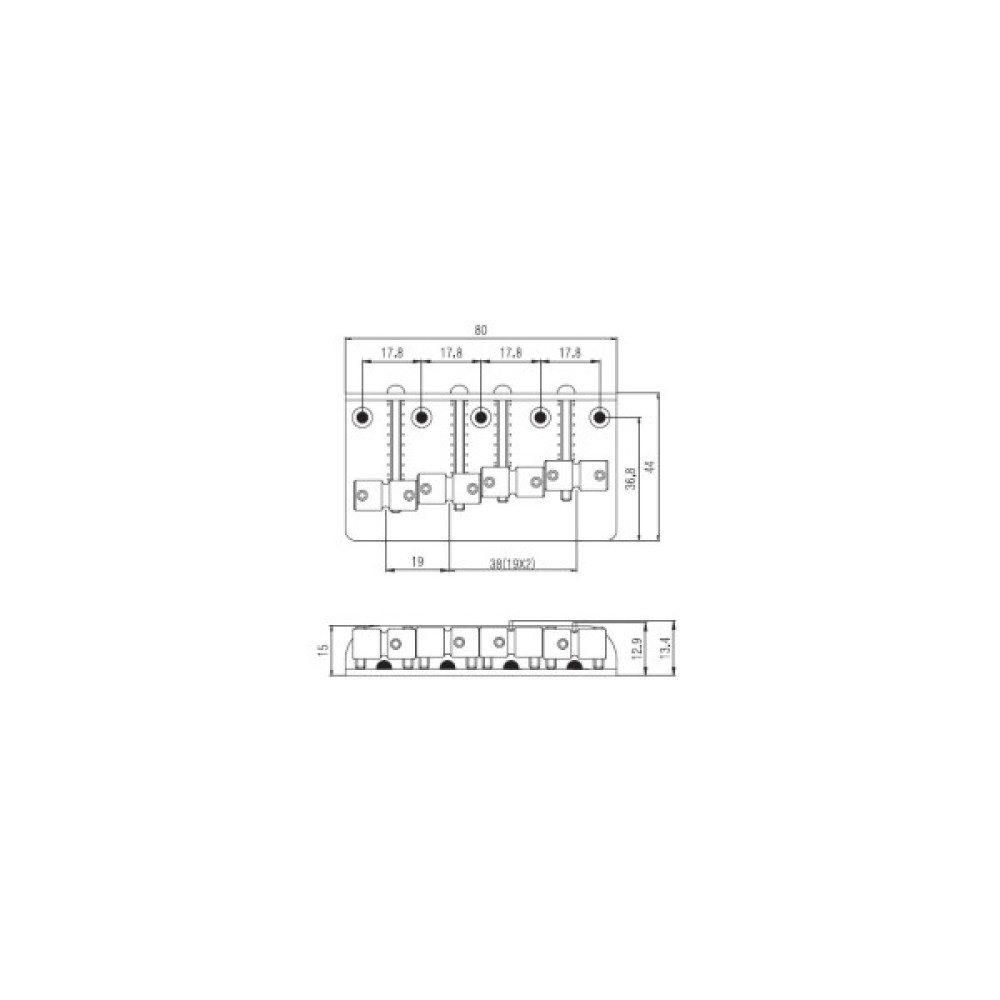 Бридж для гітари Paxphil BB019 Chrome