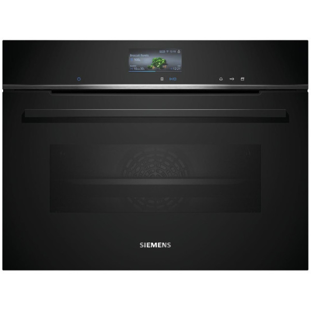 Духова шафа Siemens електрична компактна, 47л, A+, дисплей, конвекція, чорний