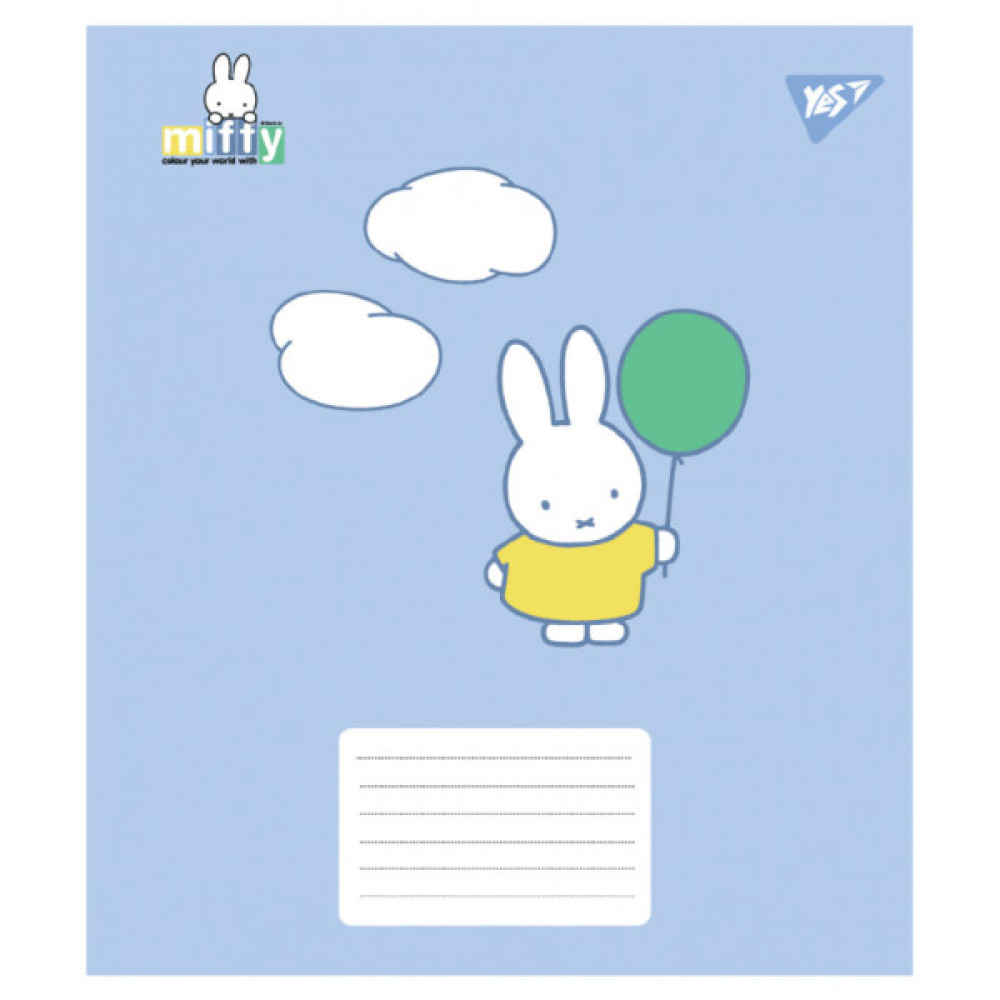 Зошит Yes Miffy Playfull А5 12 аркушів коса лінія (767633)