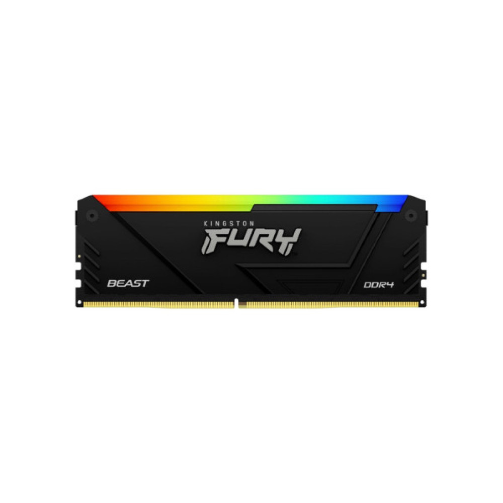 Модуль пам'яті для комп'ютера DDR4 16GB (2x8GB) 3200 MHz Beast Black Kingston Fury (ex.HyperX) (KF432C16BB2AK2/16WP)