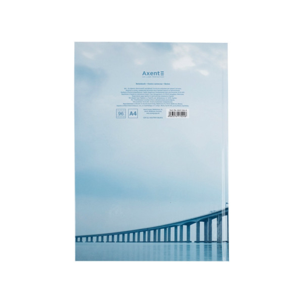 Канцелярська книга Axent Inspiration А4 у твердій обкладинці 96 аркуші клітинка (8422-564-A)