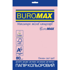 Папір Buromax А4, 80g, PASTEL pink, 20sh, EUROMAX (BM.2721220E-10)