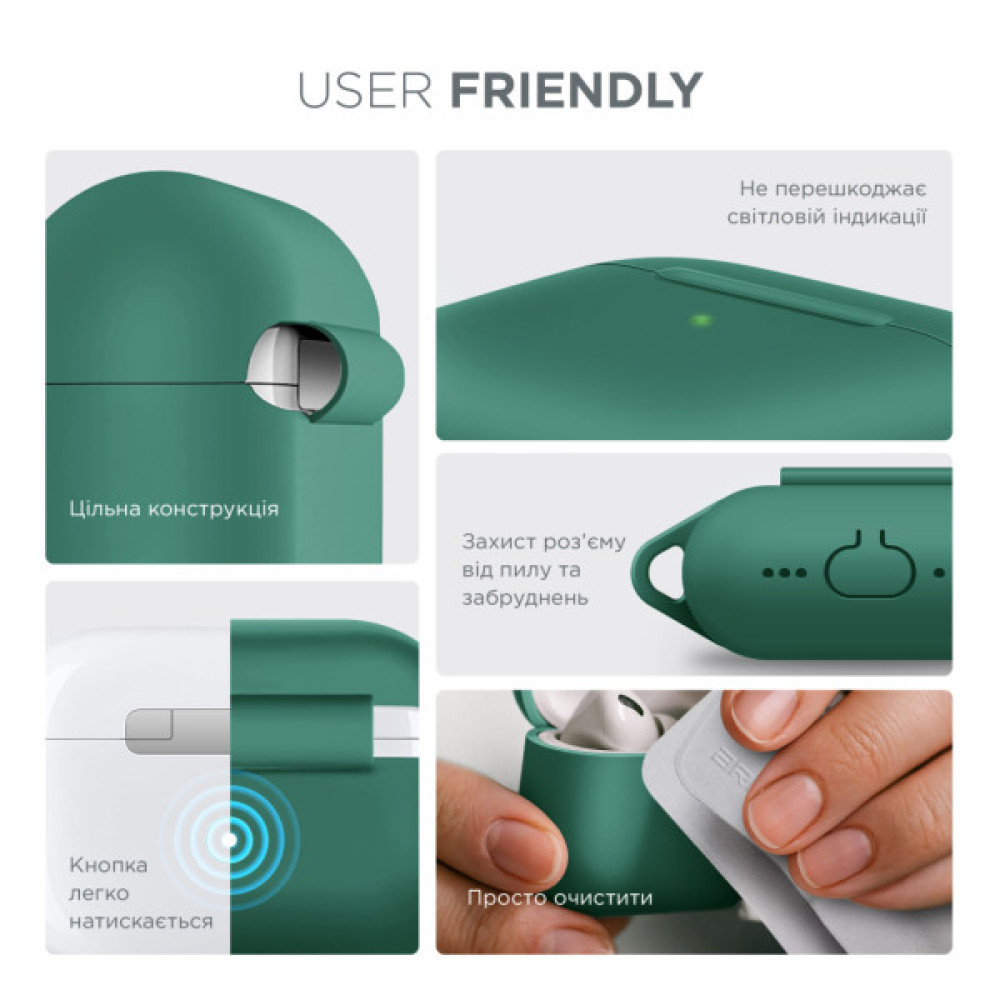 Чохол для навушників Armorstandart Hang Case For Apple AirPods Pro 3 Needle Green (ARM88279)