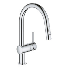 Змішувач для кухні Grohe Vento Dual Spray, довж.виливу - 223мм, поворотний/витяжний, 1важіль, хром Змішувач для кухні Grohe Vento Dual Spray, довж.виливу - 223мм, поворотний/витяжний, 1важіль, хром