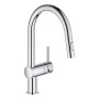 Змішувач для кухні Grohe Vento  Dual Spray, довж.виливу - 223мм, поворотний/витяжний, 1важіль, хром