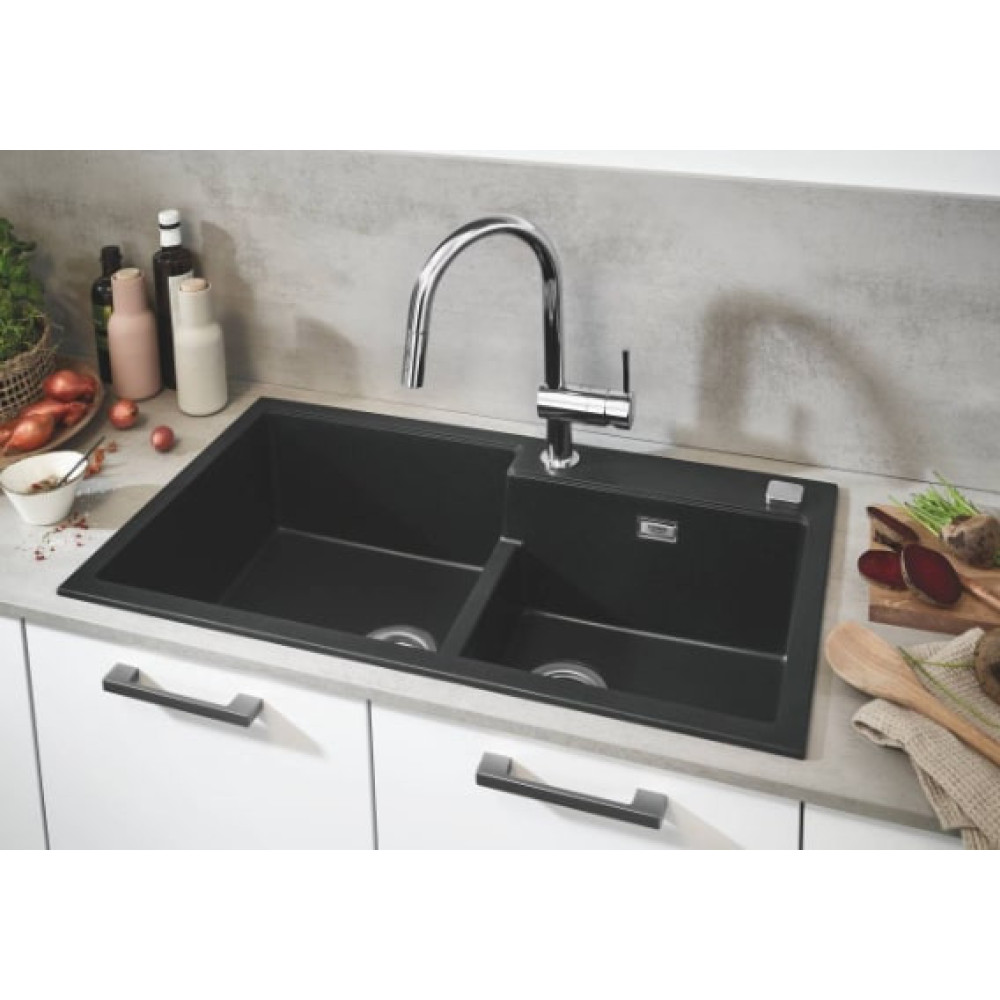 Змішувач для кухні Grohe Vento  Dual Spray, довж.виливу - 223мм, поворотний/витяжний, 1важіль, хром