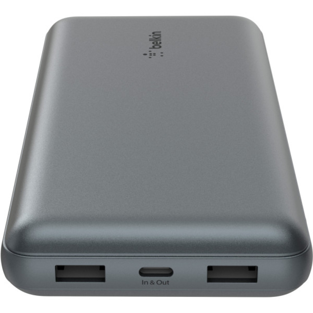 Батарея універсальна Belkin 10000mAh 15W 2xUSB-A, USB-C Gray (BPB011BTGY)