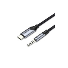 Кабель мультимедійний USB-C to 3.5mm M 1.0m gray Vention (BGKHF)