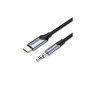 Кабель мультимедійний USB-C to 3.5mm M 1.0m gray Vention (BGKHF)