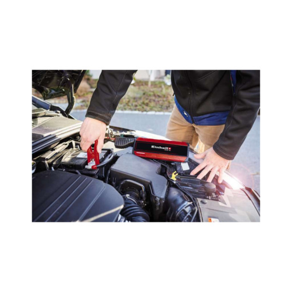 Пуско зарядний пристрій Einhell CE-JS 18 Jump Starter Power Bank, 18000мАг, 2хUSB 5В, 12В, пуск 600A (1091531)