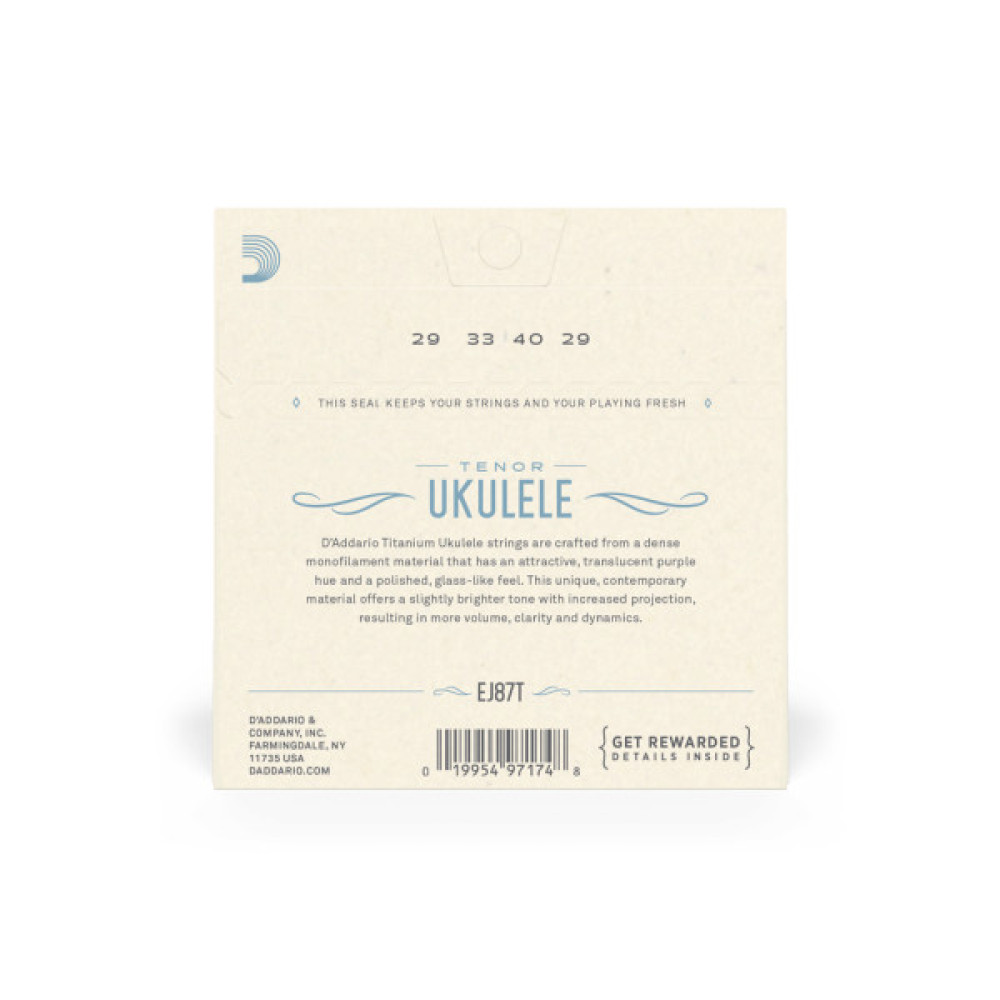Струни для гітари D'Addario Titanium Ukulele Tenor (EJ87T)