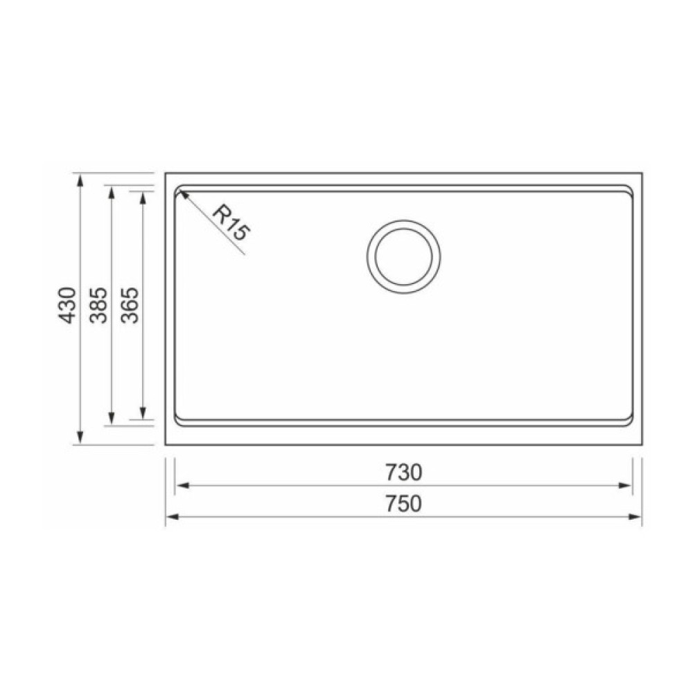 Мийка кухонна Elleci TIME 130 under top Nero 40