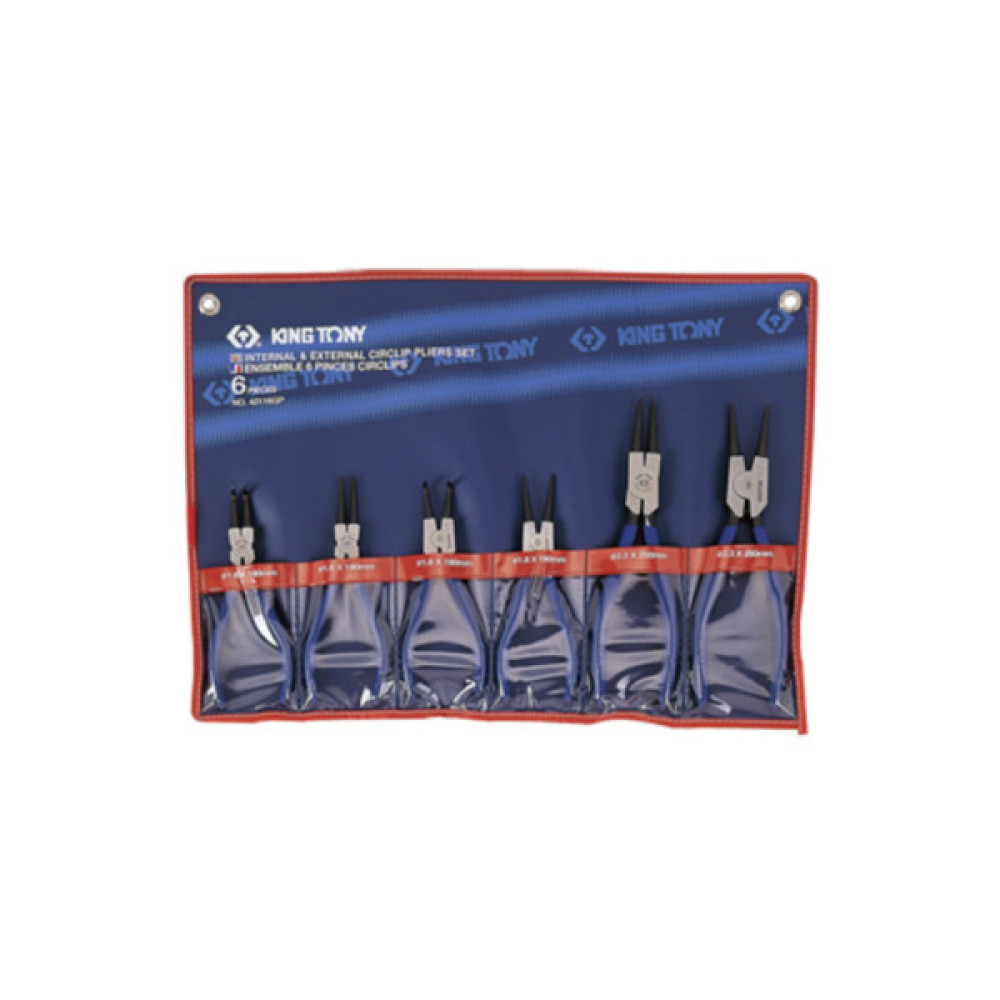 Автомобільний зйомник KING TONY стопорних кілець набор 6 одиниць (4 шт. - 180 мм, 2 шт. - 250 мм) (42116GP)