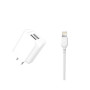 Зарядний пристрій XO L35D 2USB / 2.1А + Lightning white (XO-L35-LGHT)