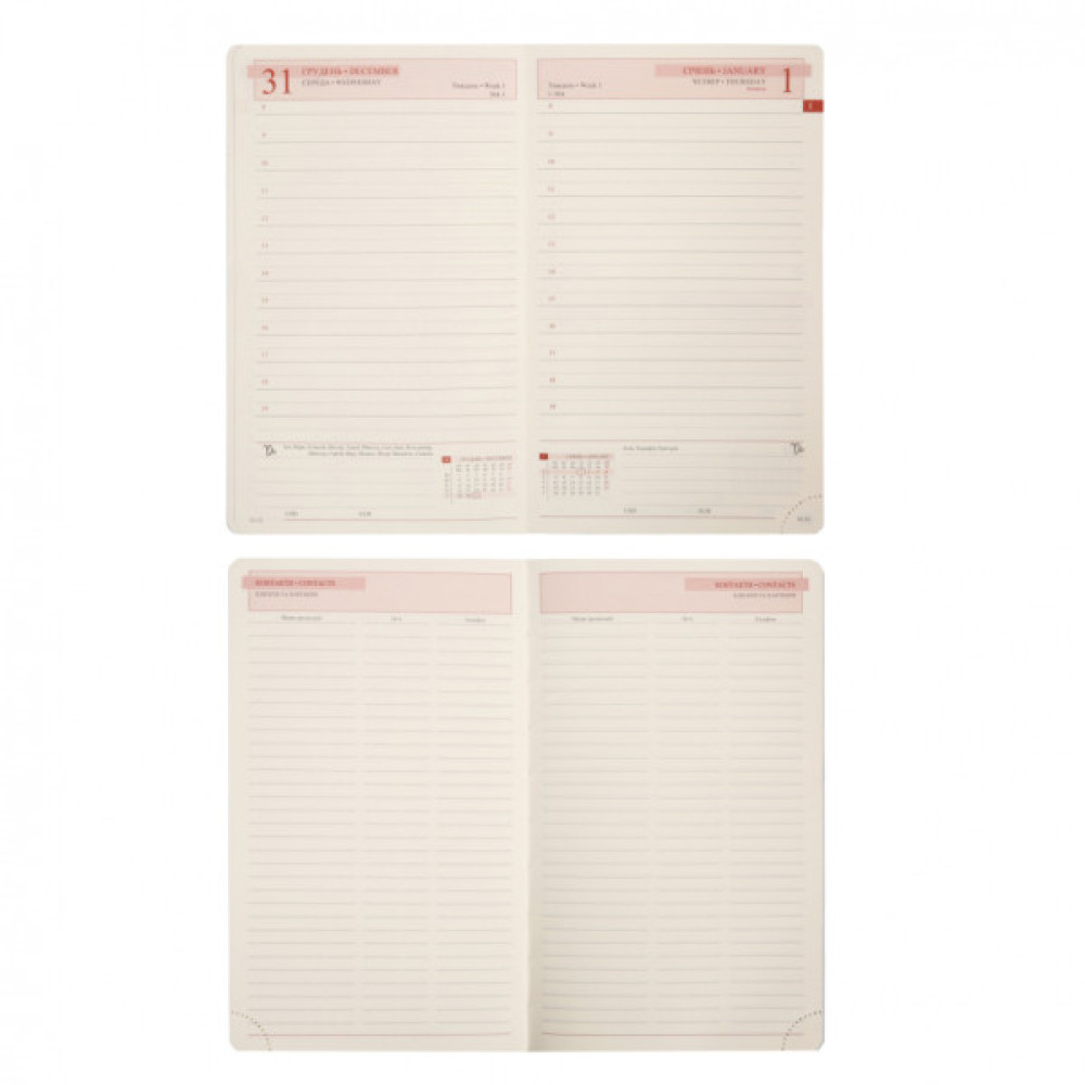 Тижневик Leo planner датований 2026 "Glory", м‘який, чорний, 352 сторінки (252632)