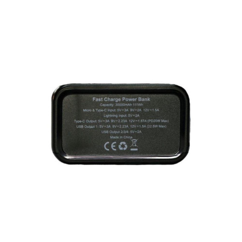 Батарея універсальна TheGeneral 30000mah Andes, PD/20W, QC/22.5W, LED backlight (40012219-01)