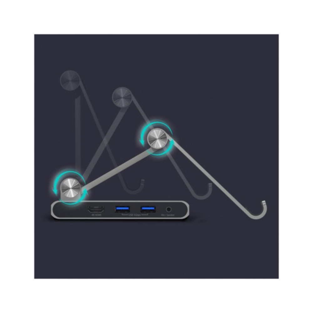 Порт-реплікатор J5create Dock-Station Ipad USB-C 8-in-1 (HDMI/PD/картридер/USB-A/USB-C/Audio) (JTS224-N)