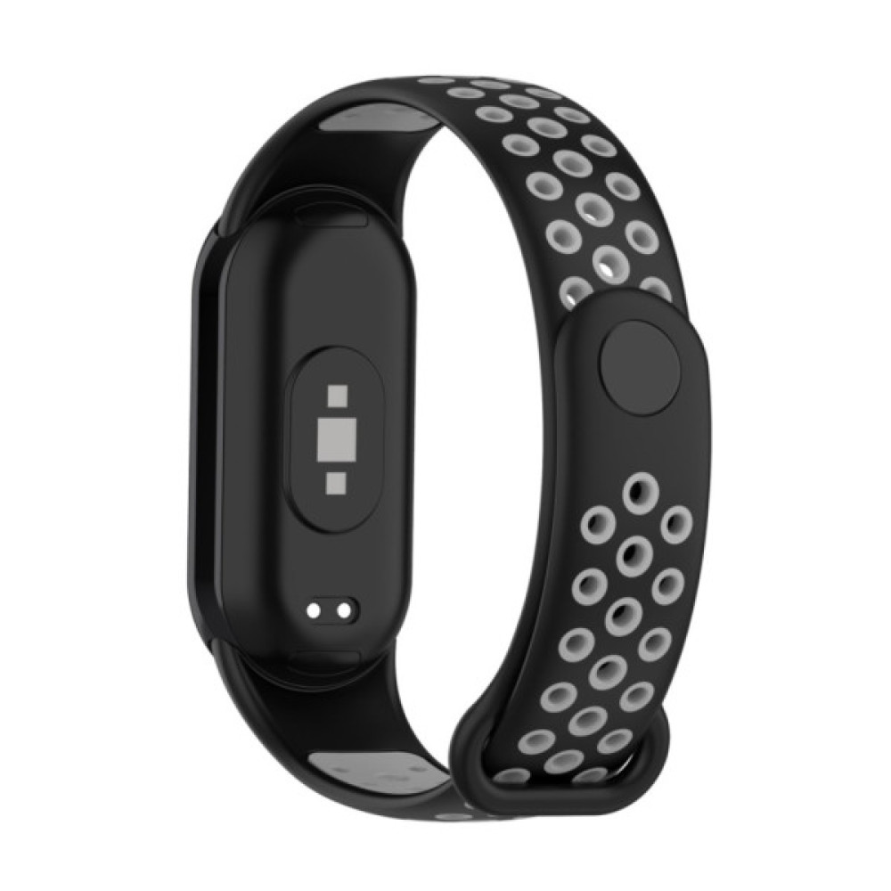 Ремінець до фітнес браслета BeCover Vents Style для Xiaomi Mi Smart Band 10 Black-Gray (713628)