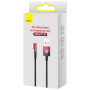 Дата кабель USB 2.0 AM to Lightning 2.0m 2.4A 90° corner black/red Baseus (CAVP000120)