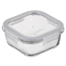Харчовий контейнер Ardesto Gemini квадратний, 0.5л, боросилікатне скло, прозорий (AR1250BSQ)