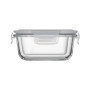 Харчовий контейнер Ardesto Gemini квадратний, 0.5л, боросилікатне скло, прозорий (AR1250BSQ)