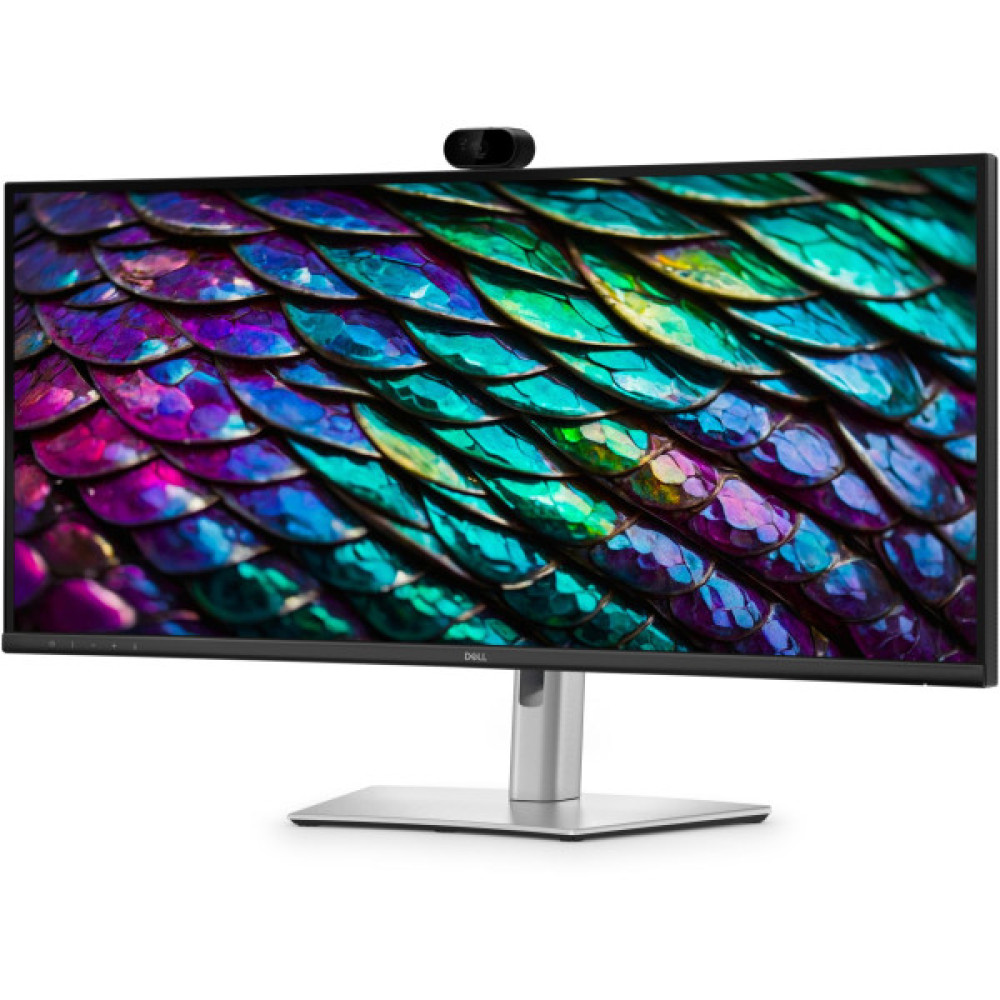 Монітор DELL 34" P3426WEB HDMI, DP, USB-C, RJ-45, MM, IPS, 3440x1440, 21:9, 100Hz, sRGB 99%, CURVED, HAS, Cam
