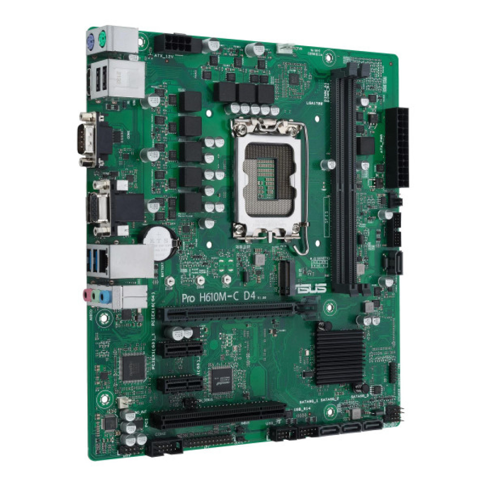Материнcька плата ASUS PRO H610M-C D4-CSM s1700 H610 2xDDR4 M.2 HDMI D-Sub mATX