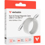 Дата кабель USB-C to USB-C 1.2m Magnetic 60W gray Verbatim (31850) Дата кабель USB-C to USB-C 1.2m Magnetic 60W gray Verbatim (31850)