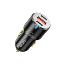Зарядний пристрій Essager 2xUSB-C 66W + 1xUSB black (ECC2C1A-FF01)