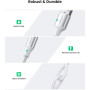 Дата кабель USB 2.0 AM to USB-C 0.25m 3A braided US288 white Ugreen (60129)