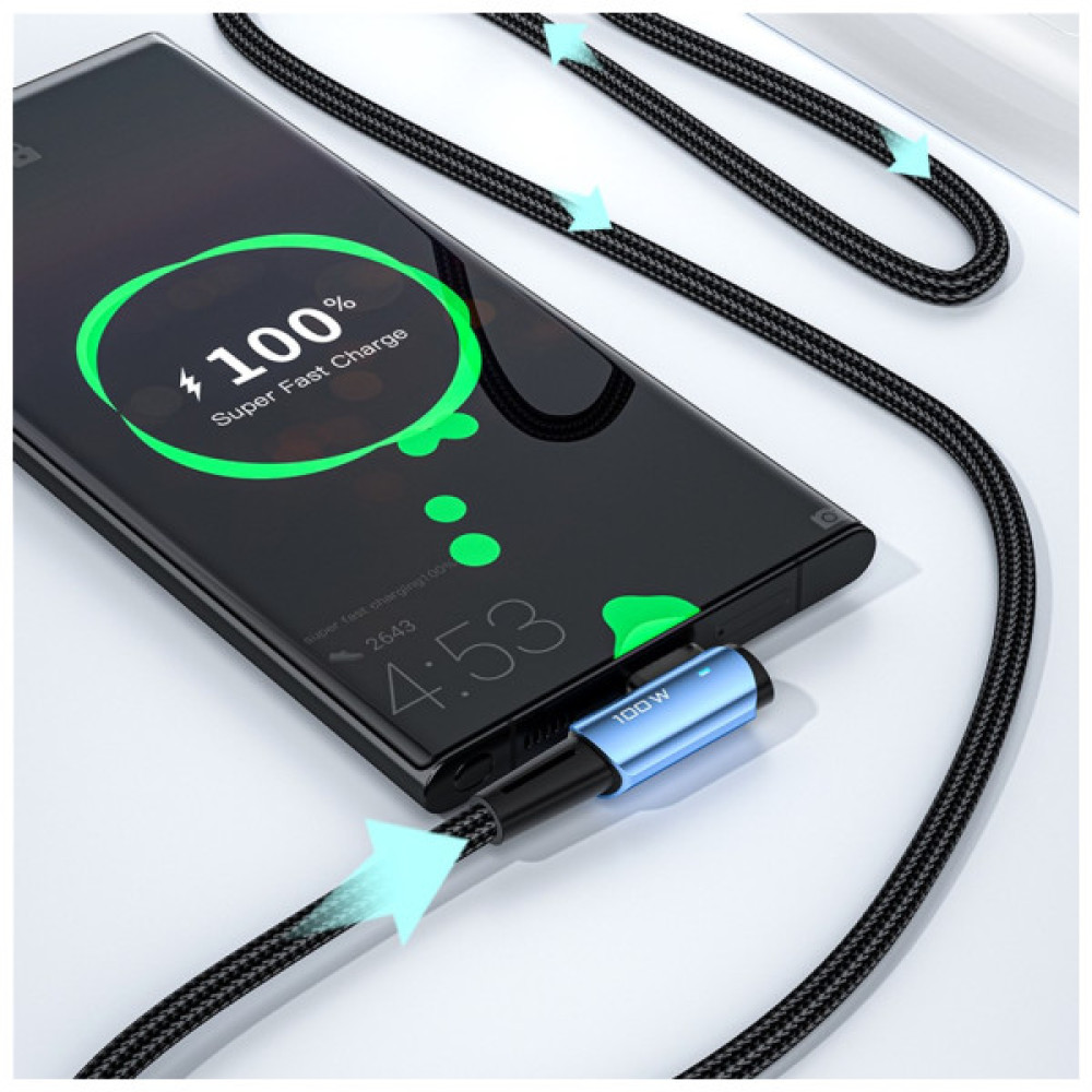 Дата кабель USB-C to USB-C 1.0m 100W black Essager (EXCTT1-CGWT01)