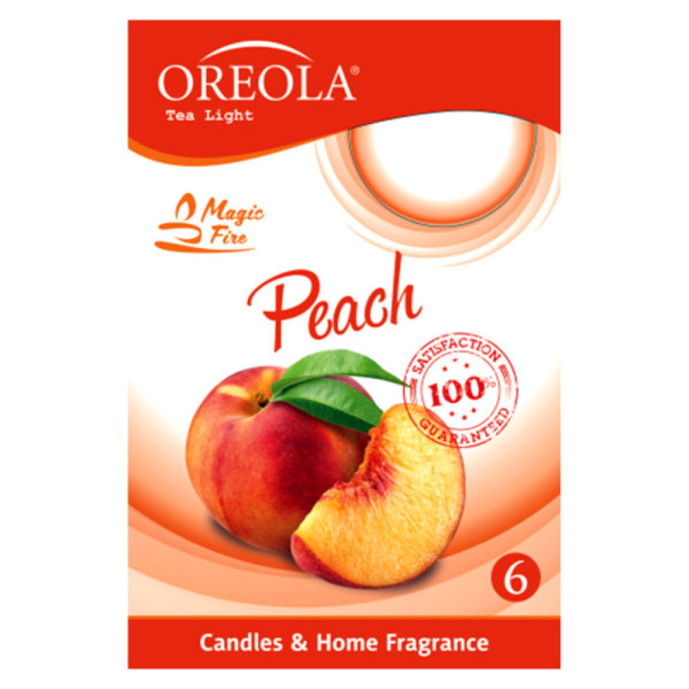 Ароматична свічка Oreola Персик 6 шт (5908252829156)