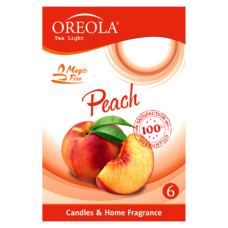 Ароматична свічка Oreola Персик 6 шт (5908252829156)