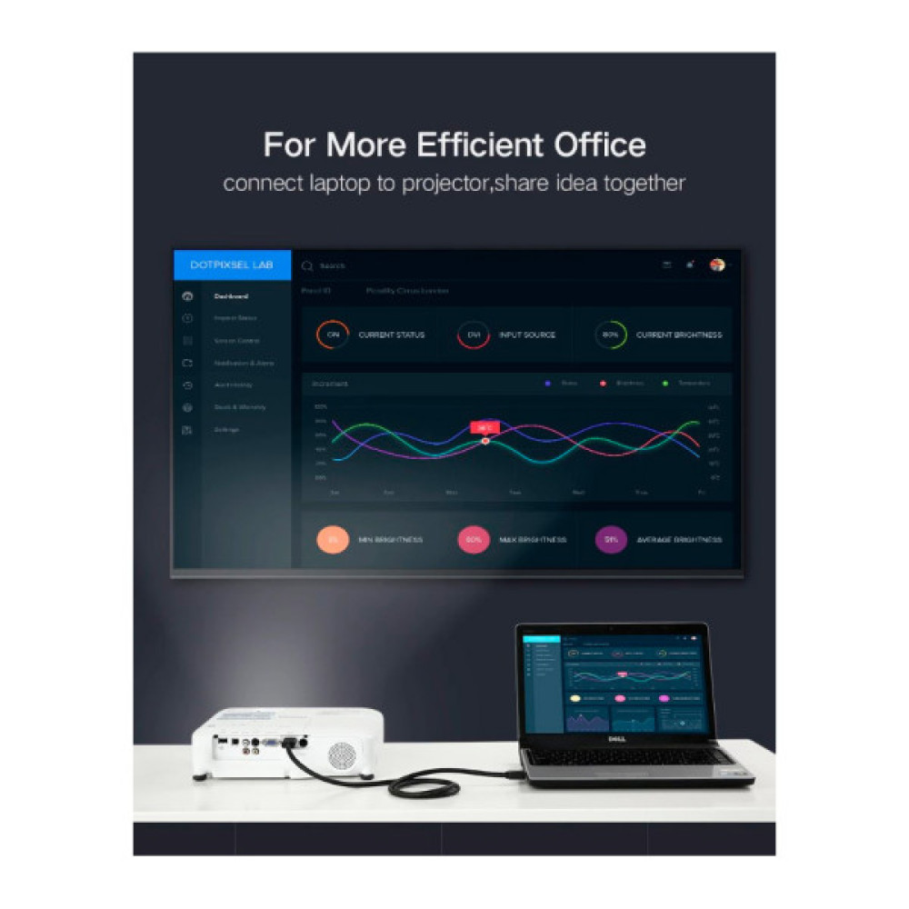 Кабель мультимедійний HDMI M to HDMI M 10.0m HD104 black UGREEN (10110)