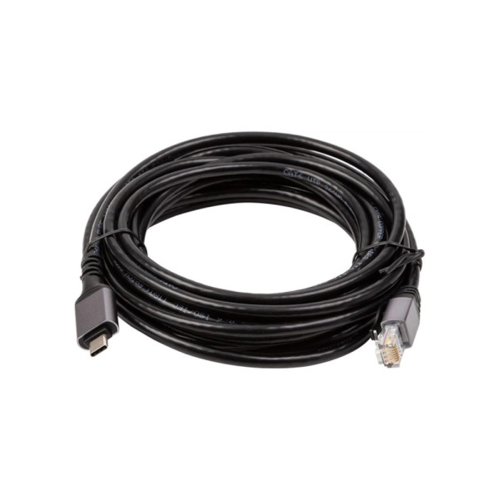 Дата кабель USB-C to RJ45 Ethernet 5.0m PowerPlant (CA914944)