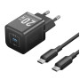 Зарядний пристрій Vention USB-C PD20W GaN black (FEPB0-EU)