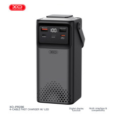 Батарея універсальна XO 50000mAh, PD/20W, QC/22,5W, Lamp, black (XO-PR286-BK)