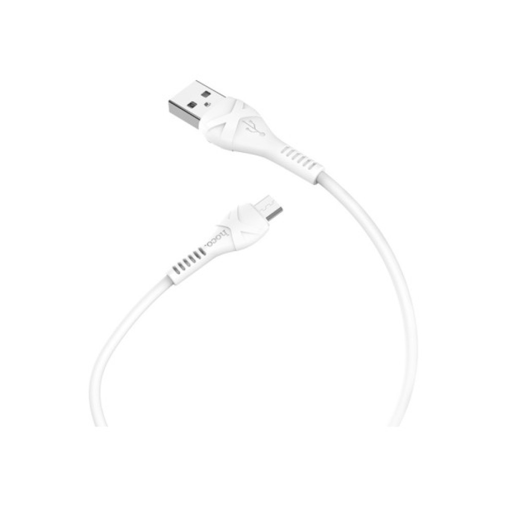 Дата кабель USB 2.0 AM to Micro 5P 1.0m 2.4A PVC X37 white HOCO (6931474710505) Дата кабель USB 2.0 AM to Micro 5P 1.0m 2.4A PVC X37 white HOCO (6931474710505)