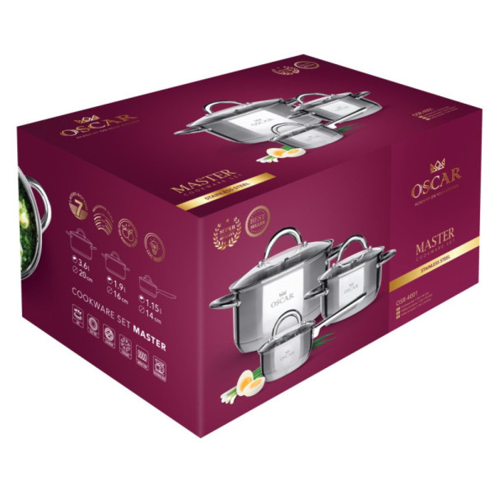 Набір посуду Oscar Master 6 предметів (OSR-4001/n)