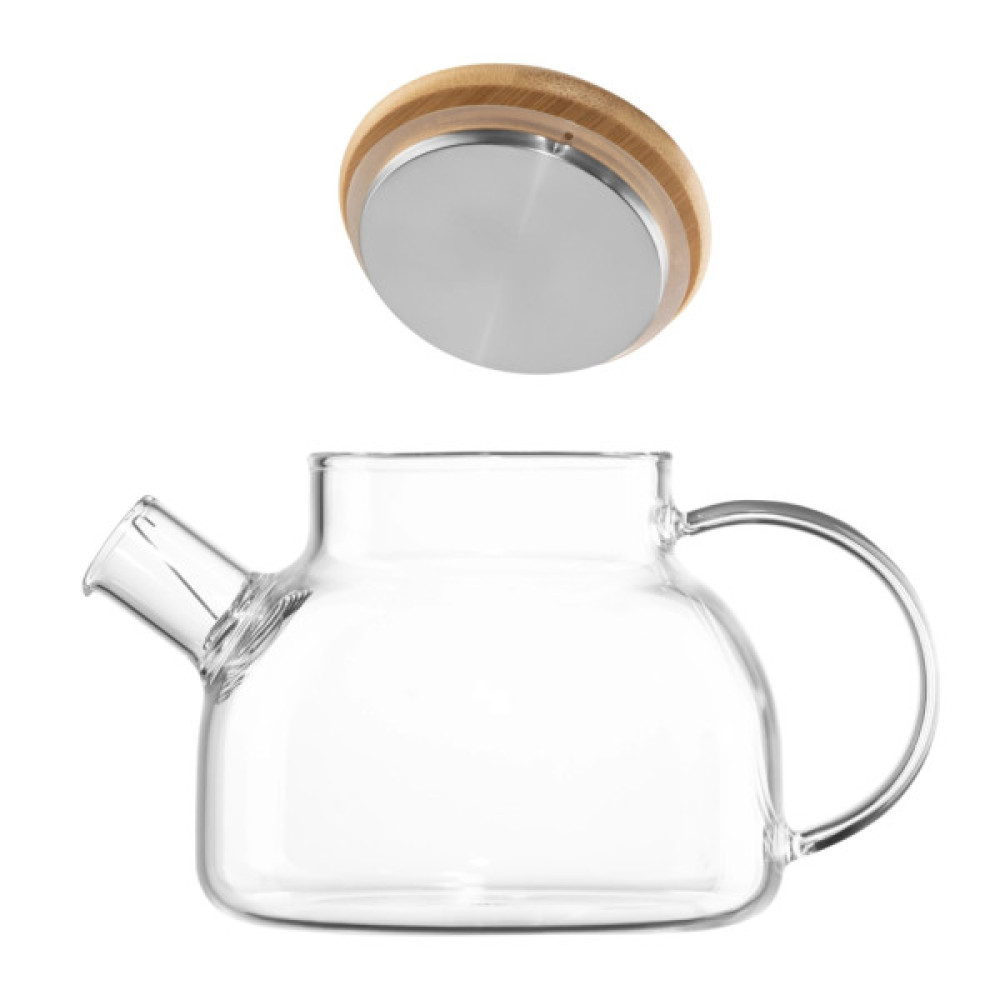 Заварник Ardesto Gemini боросилікатне скло бамбук прозорий 800мл (AR3008GBM)