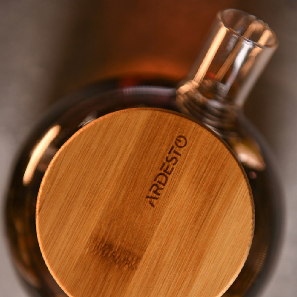 Заварник Ardesto Gemini боросилікатне скло бамбук прозорий 800мл (AR3008GBM)