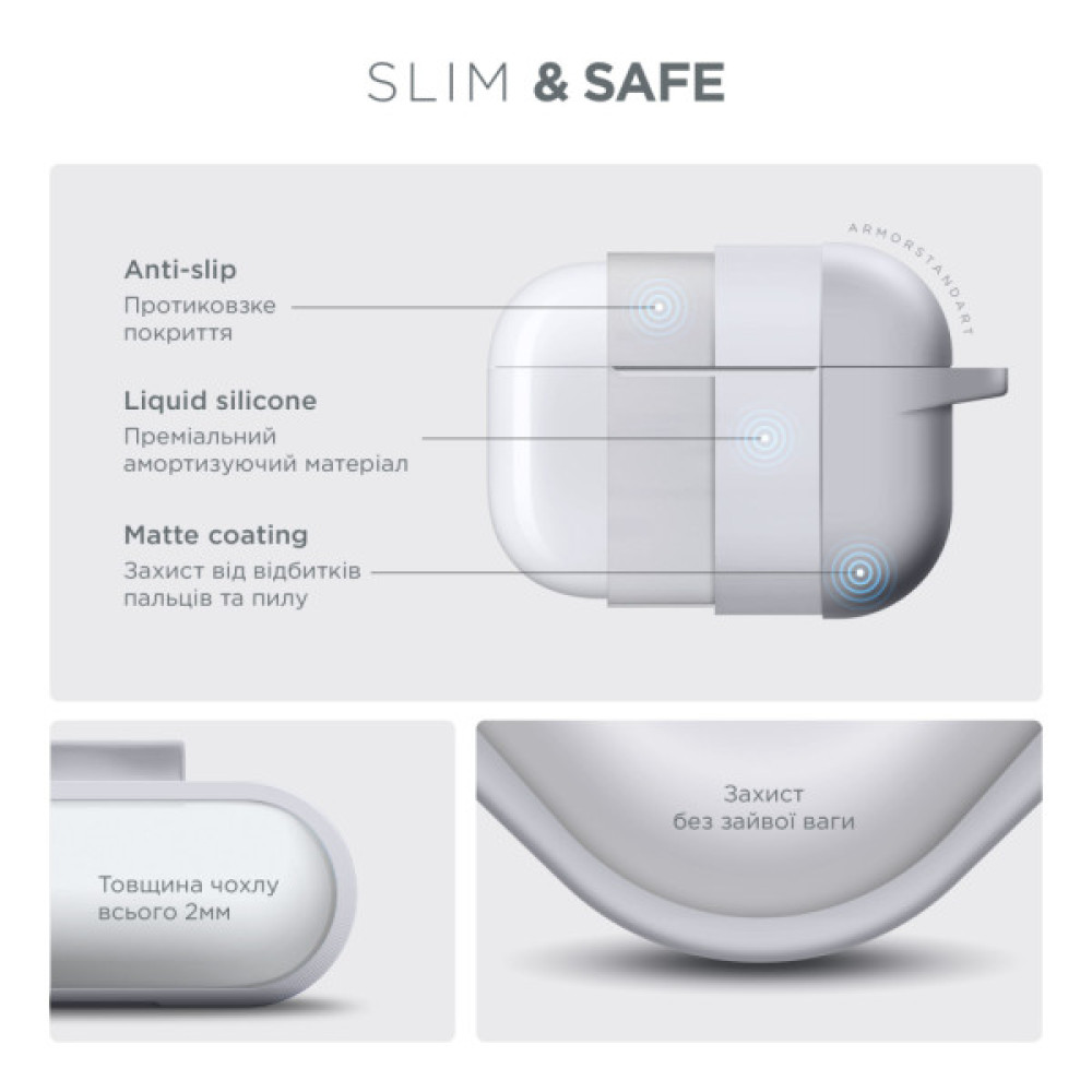 Чохол для навушників Armorstandart Hang Case For Apple Airpods Pro White (ARM56071)