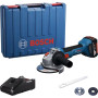 Шліфмашина кутова акумуляторна Bosch Professional GWS 18V-8 125мм 18В 1x4А·год 0-11000об·хв 1.6кг кейс ЗП GAL 18V-40