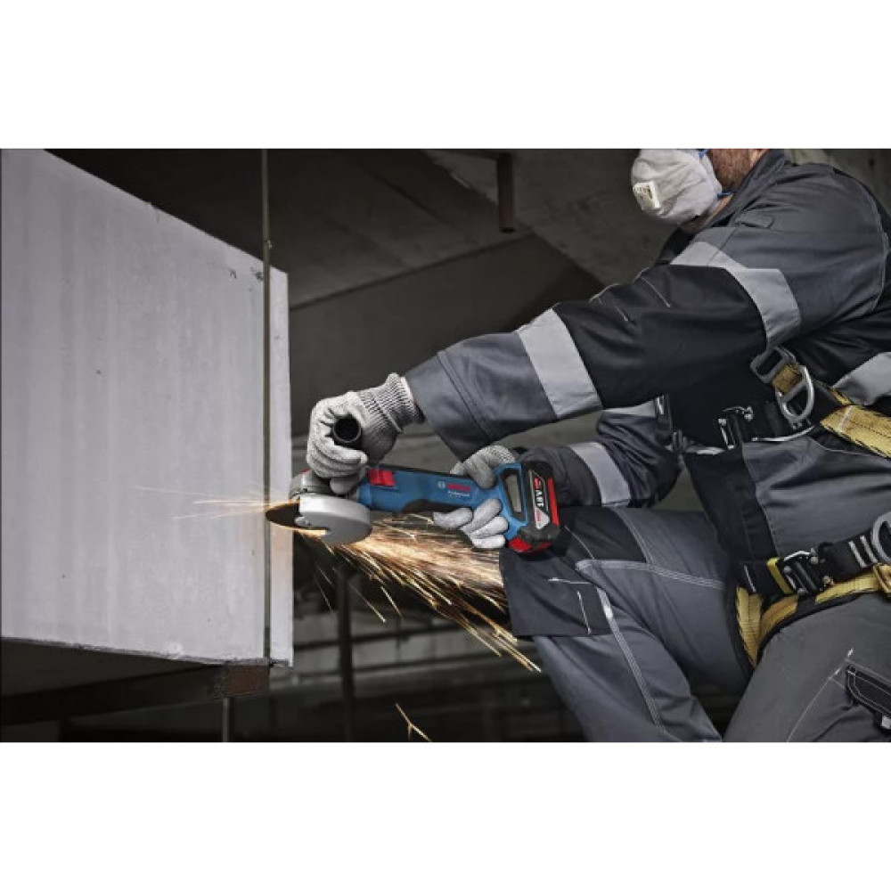 Шліфмашина кутова акумуляторна Bosch Professional GWS 18V-8 125мм 18В 1x4А·год 0-11000об·хв 1.6кг кейс ЗП GAL 18V-40