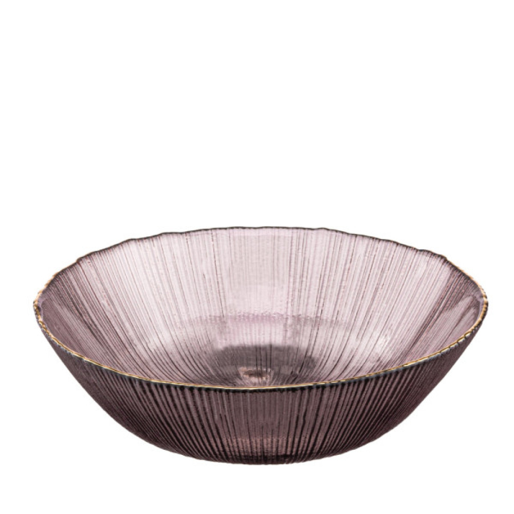 Салатник Ardesto Mallow 16.8см, скло, рожевий (AR5014)