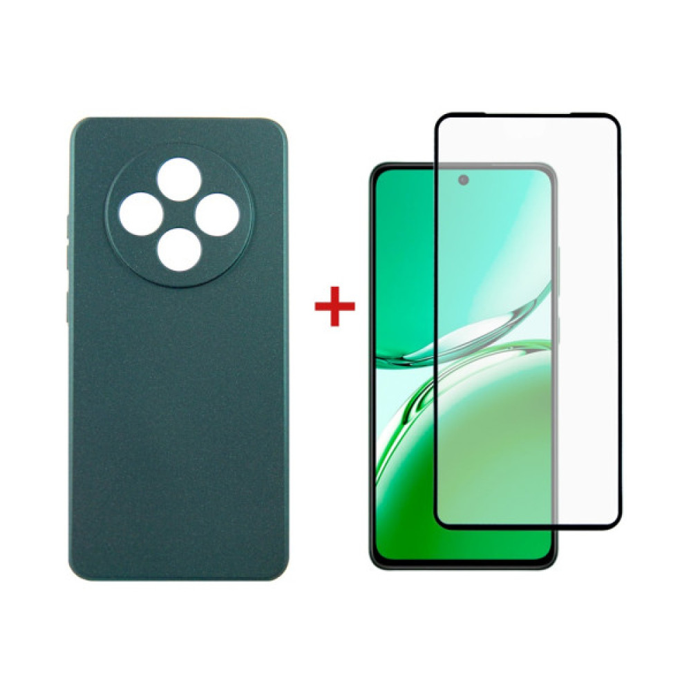 Чохол до мобільного телефона Dengos Oppo Reno12 F 4G Case Soft + Glass (Green) (DG-KM-156) Чохол до мобільного телефона Dengos Oppo Reno12 F 4G Case Soft + Glass (Green) (DG-KM-156)